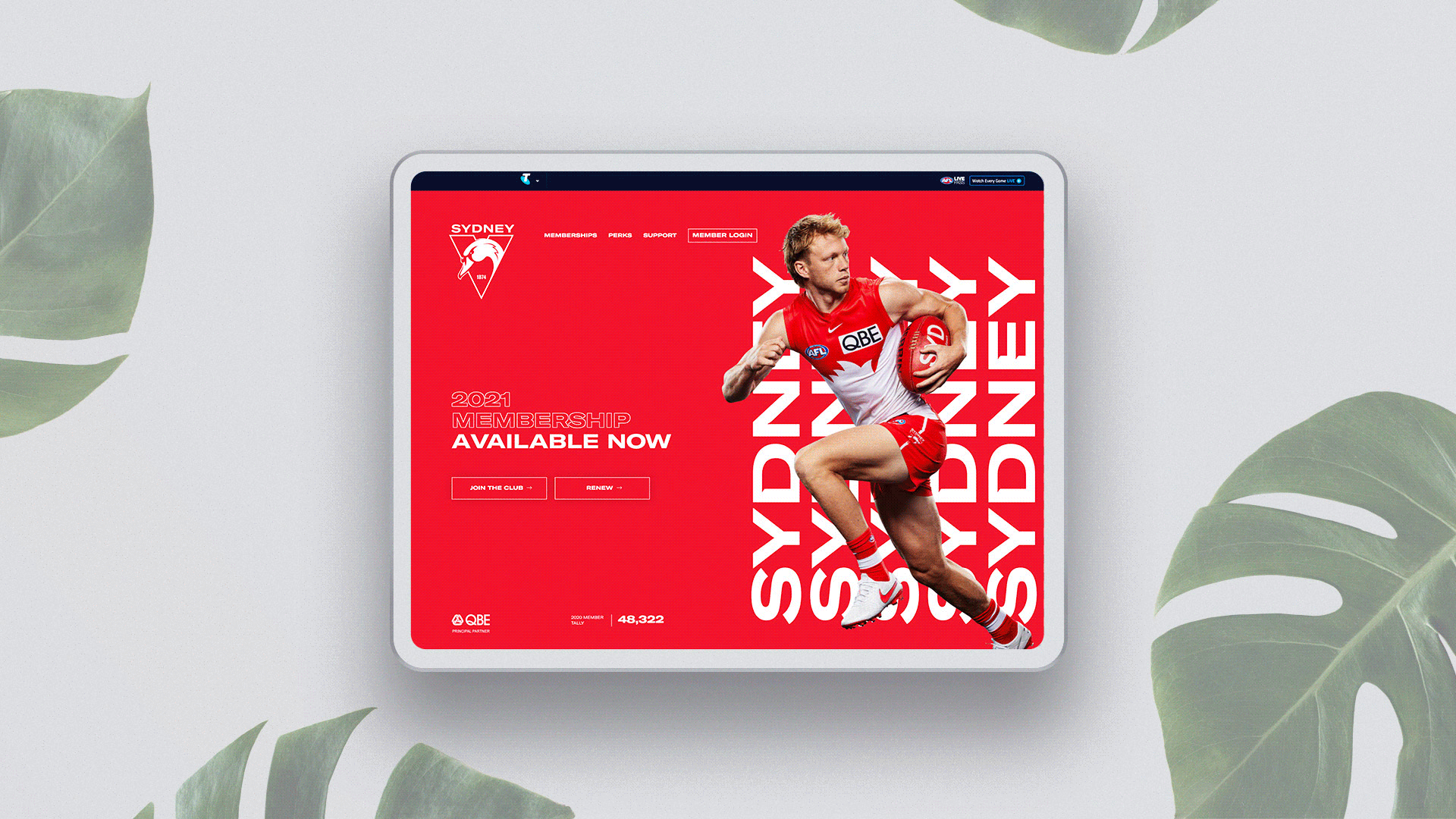 Client website homepages