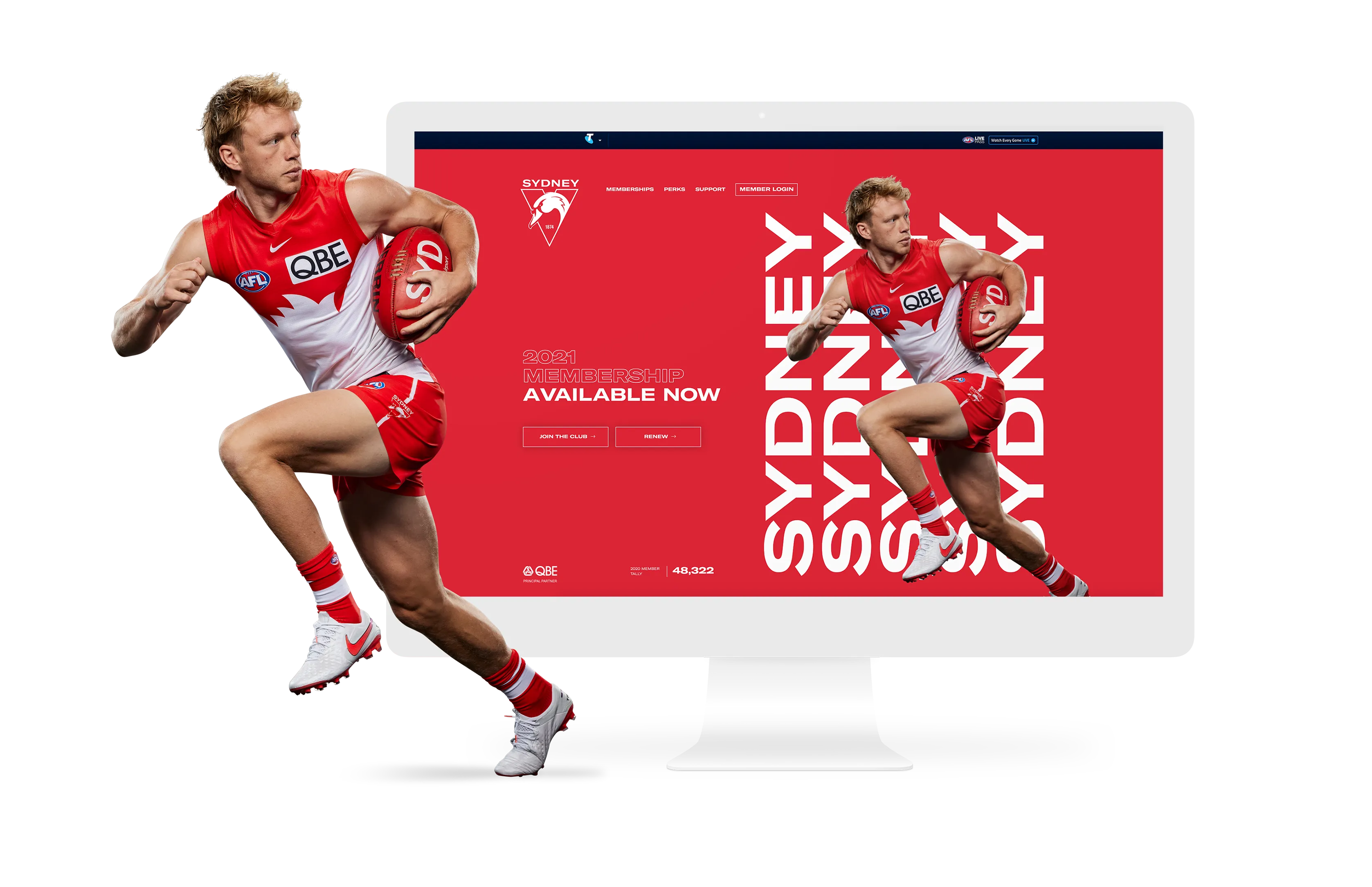 Sydney swans website homepage